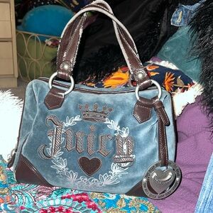 Teal and brown Juicy Couture bowler bag🩵🤎